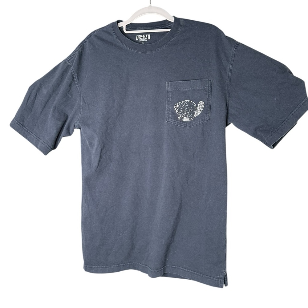Duluth Trading Co Blue Short Sleeve Tee Casual Comfort